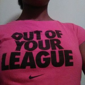 Pink with black print short sleeve - tee